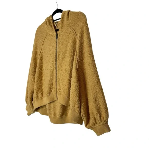 Free People Jacket Women Large Mustard Bohemian Oversized Festival Relaxed - Picture 8 of 8